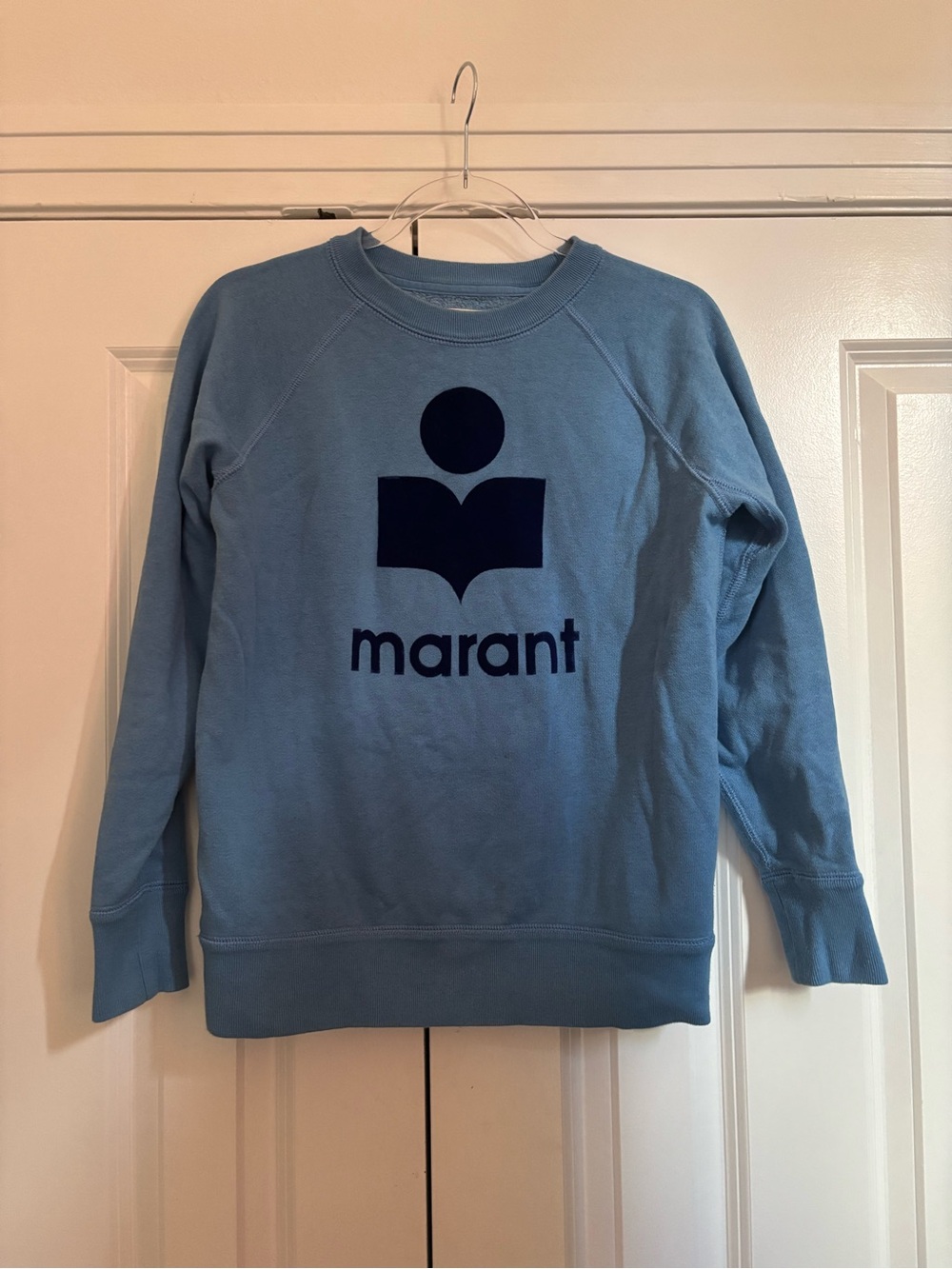 Isabel Marant Etoile Flocked Logo Sweatshirt sz 36 RARE FIND